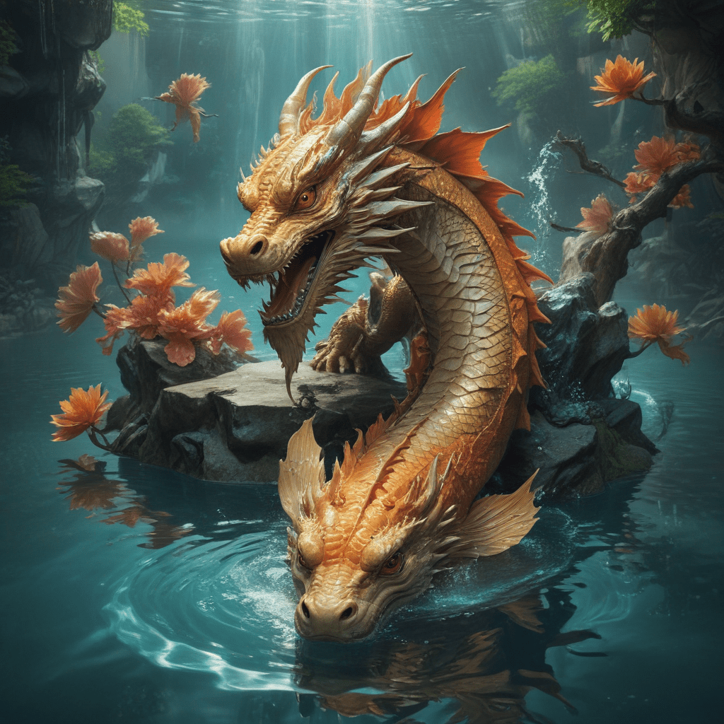 Chinese Mythological Creatures of Water: Dragons and Koi Fish