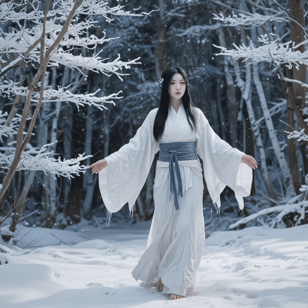 The Legend of the Yuki-onna and the Traveler: A Chilling Encounter in Japanese Folklore