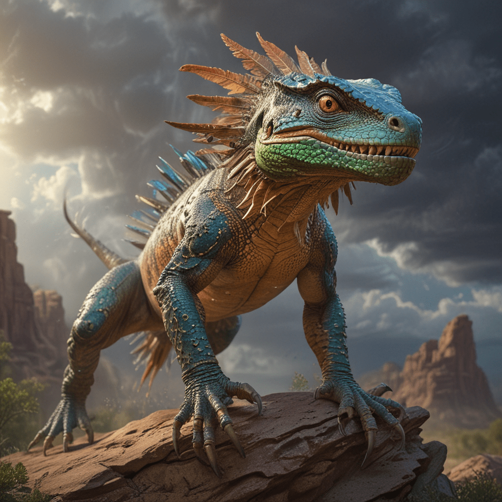 The Legend of the Thunder Lizard in Native American Mythology