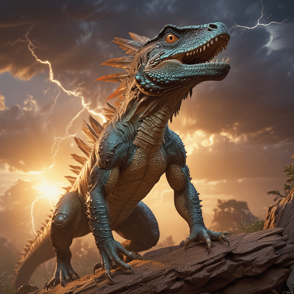 The Legend of the Thunder Lizard in Native American Mythology