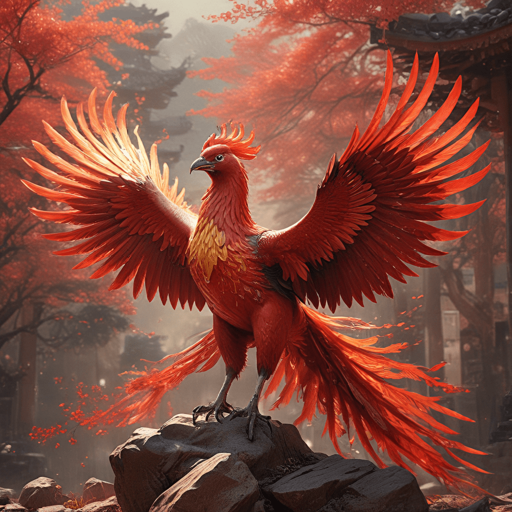 Red Phoenix Rises: A Korean Mythological Tale