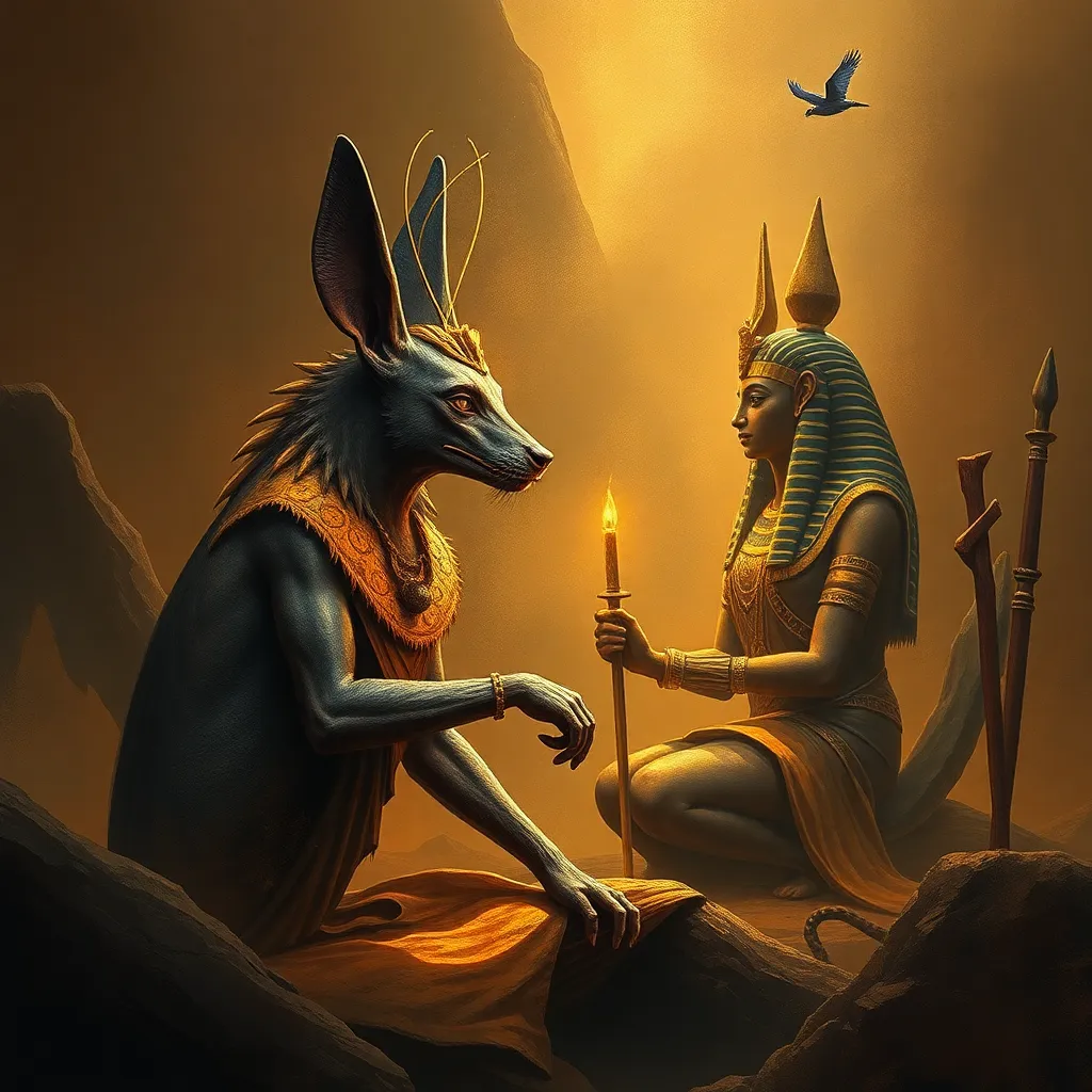 Anubis and the Goddess Isis: A Story of Mourning and Protection