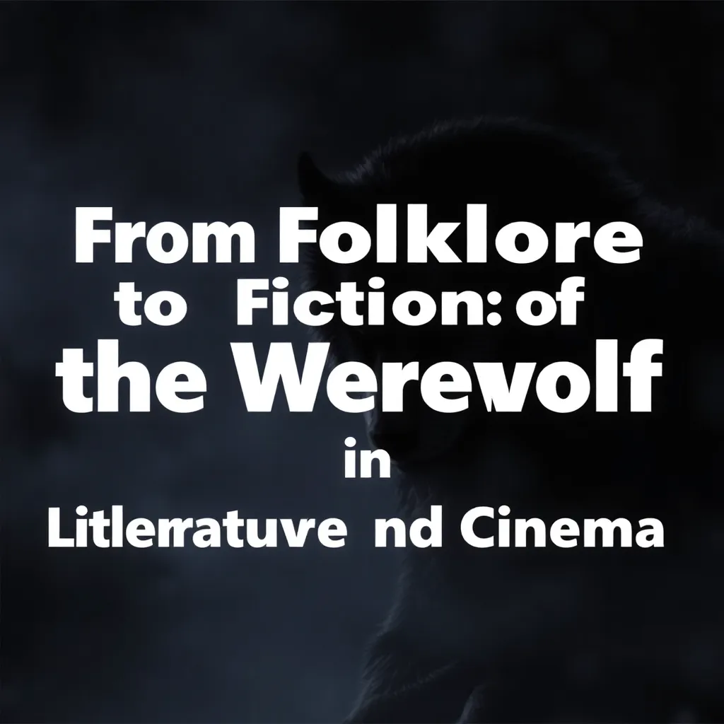 From Folklore to Fiction: The Enduring Appeal of the Werewolf in Literature and Cinema