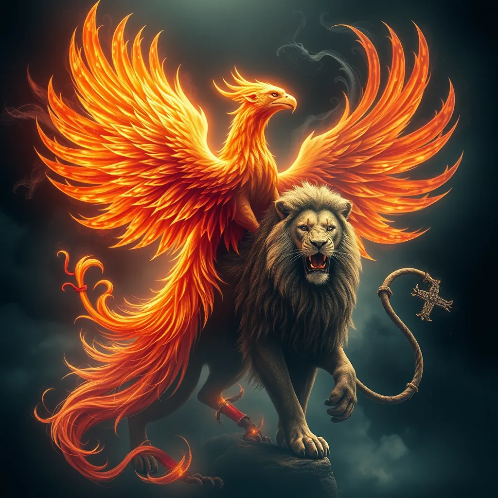 The Phoenix and the Lion: The Symbol of Courage, Strength, and the King of the Beasts