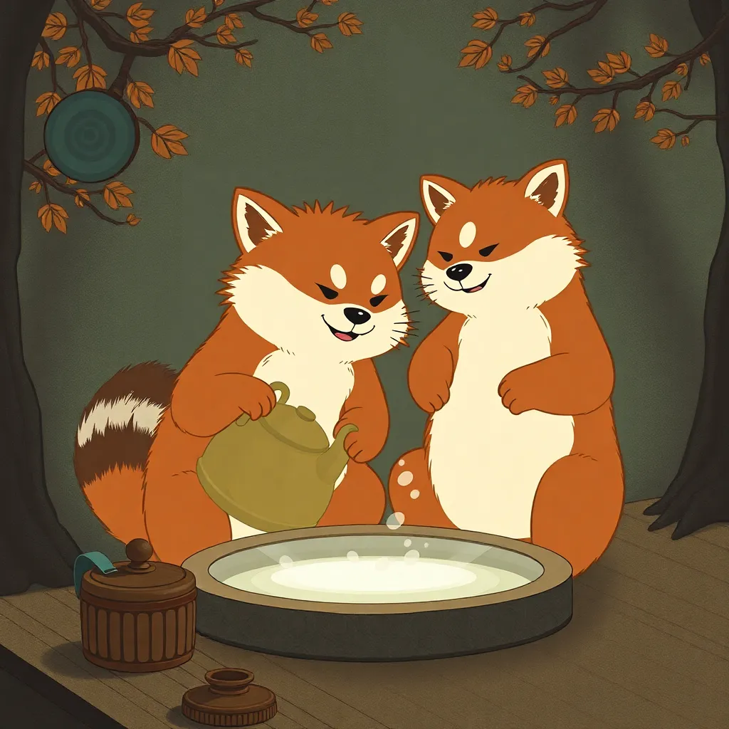 The Tanuki and the Tea Kettle: A Story of Cleverness and Mischief