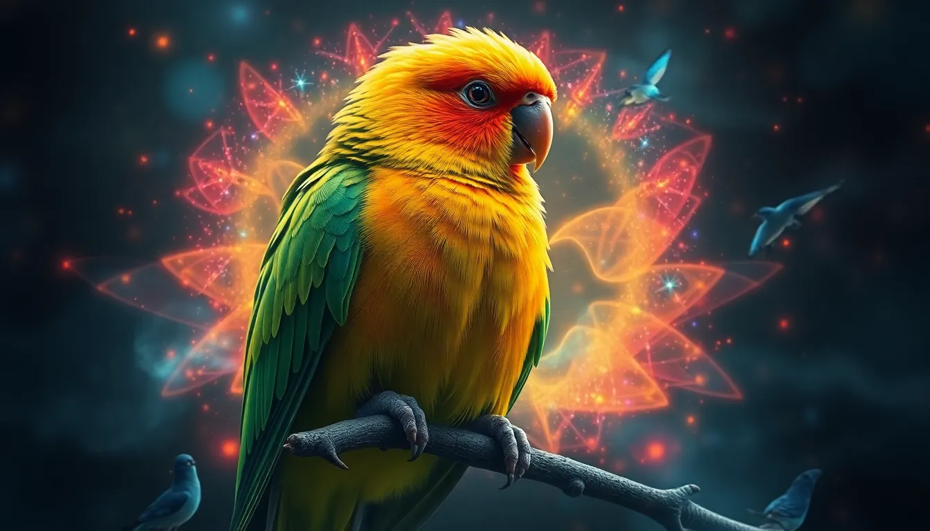 The Sacred Parakeet: Colorful Myths of Communication